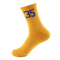 Number Logo Outdoor Basketball Socks Athletic Sport Socks White for Men No Show Socks